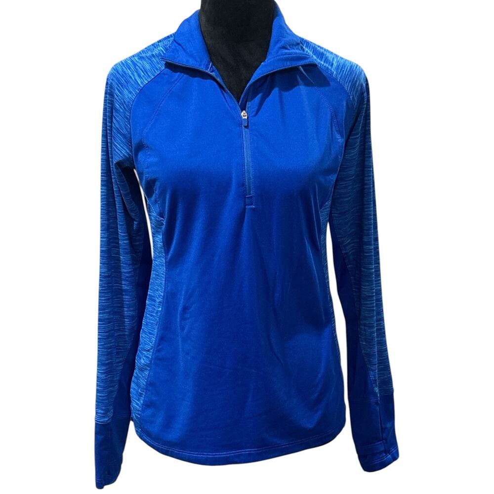 Danskin Royal Blue Half Zip Workout Top – Size S –‎ Long Sleeve
